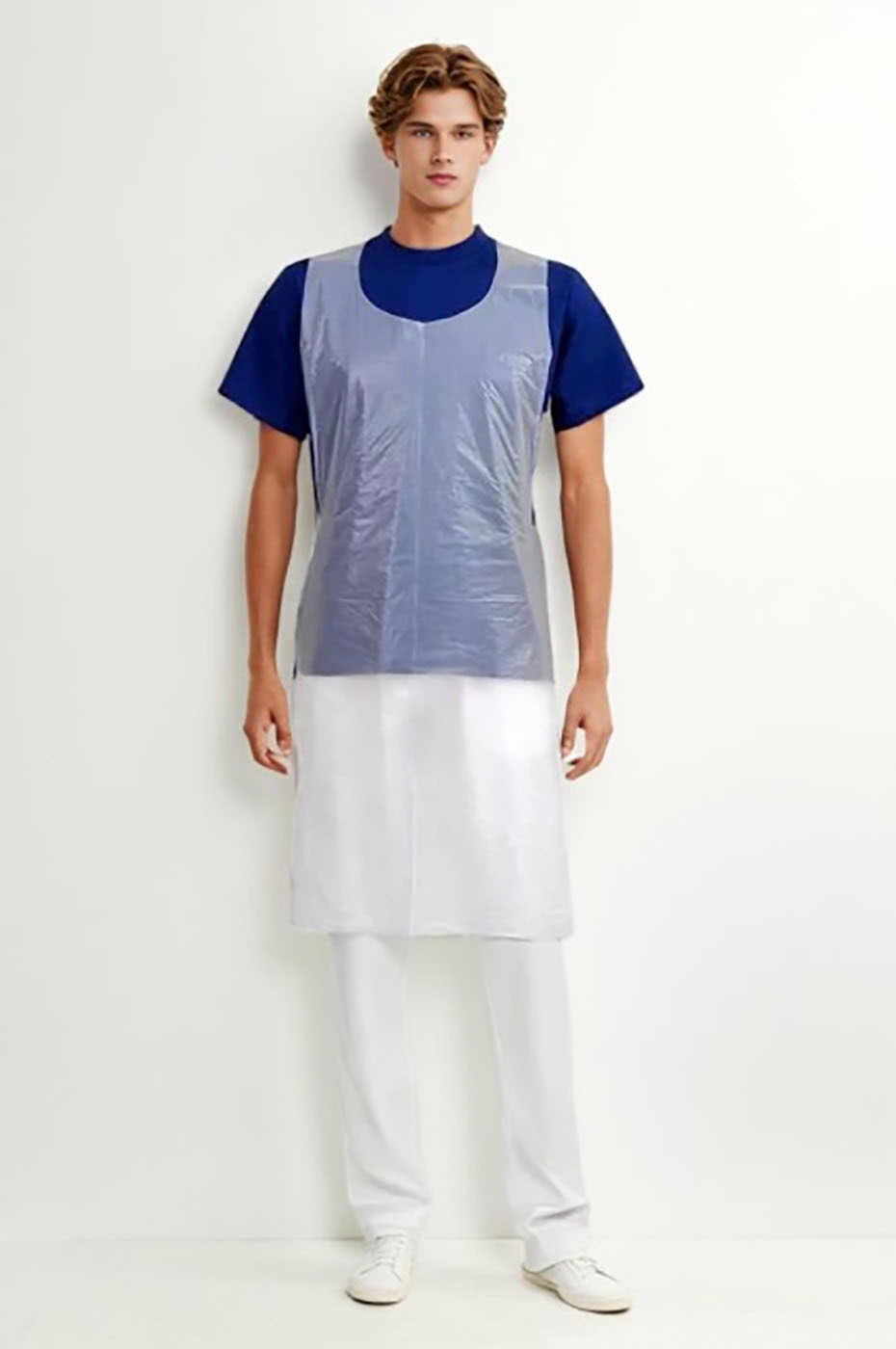 jednorázová igelitová zástěra