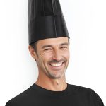 kuchařská čepice vysoká černá